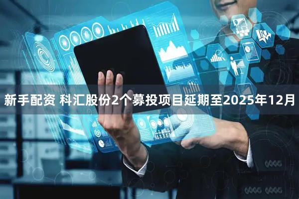 新手配资 科汇股份2个募投项目延期至2025年12月